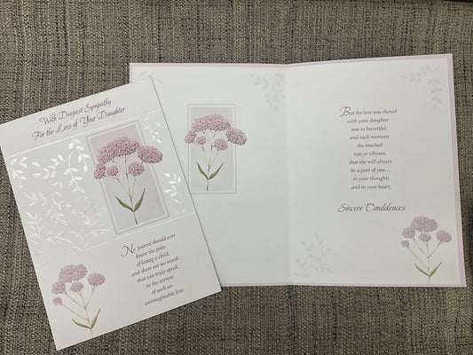Loss of Daughter - Sympathy Card