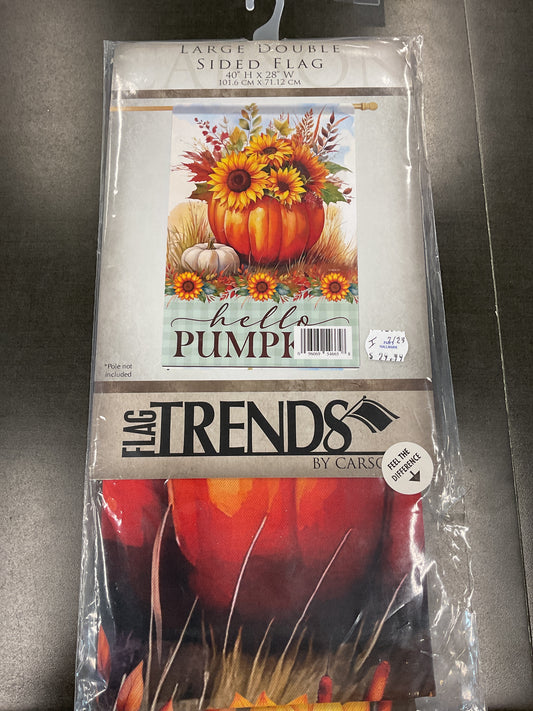 Hello Pumpkin Large Double Sided Flag