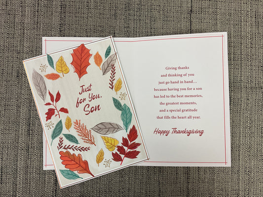 Happy Thanksgiving Son Card