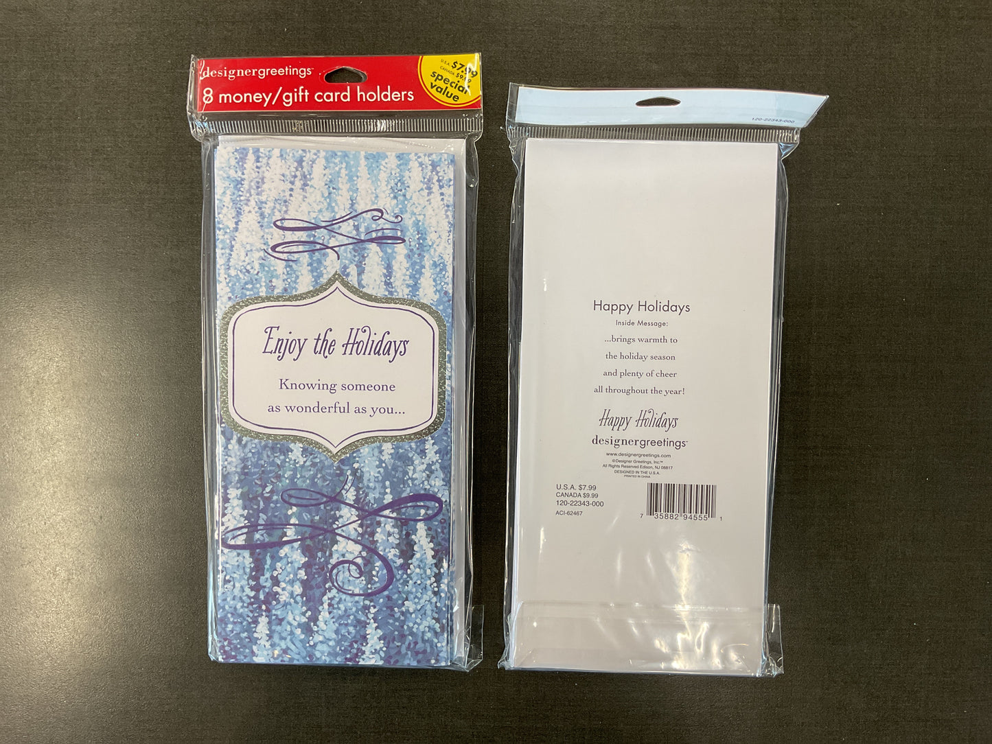 8 Ct Holiday Money/Gift Card Holders