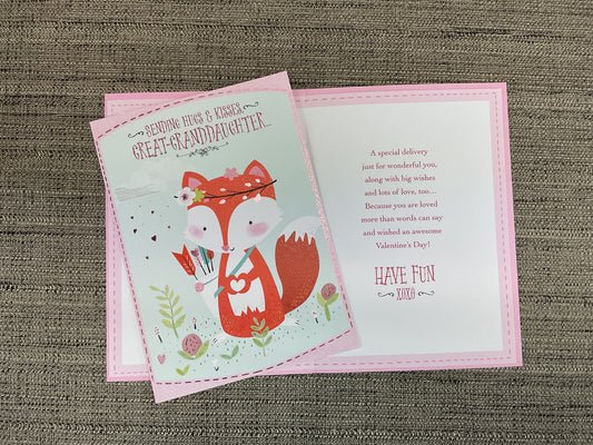 Valentine’s Day Card for Young Great-Granddaughter