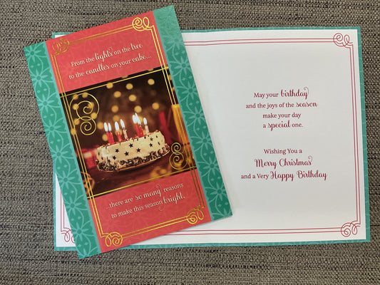 Birthday Christmas Card