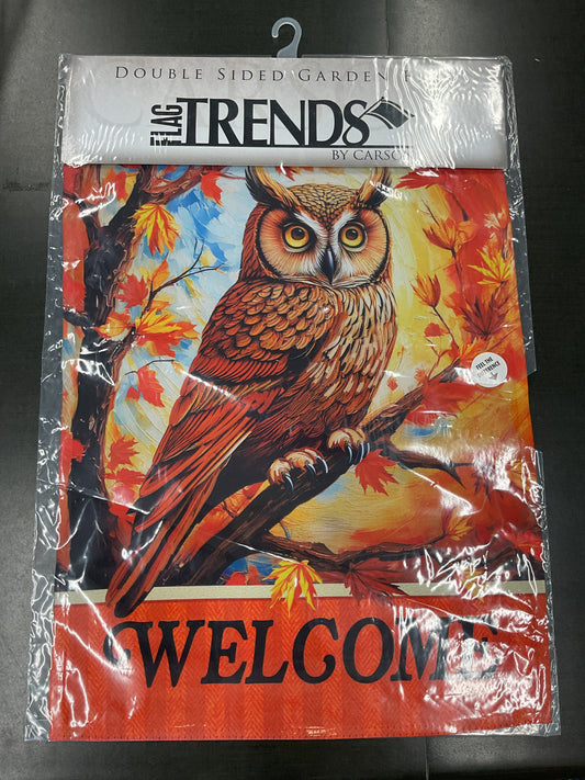 Fall Owl Garden Flag