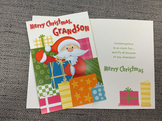 Young Grandson Christmas Card