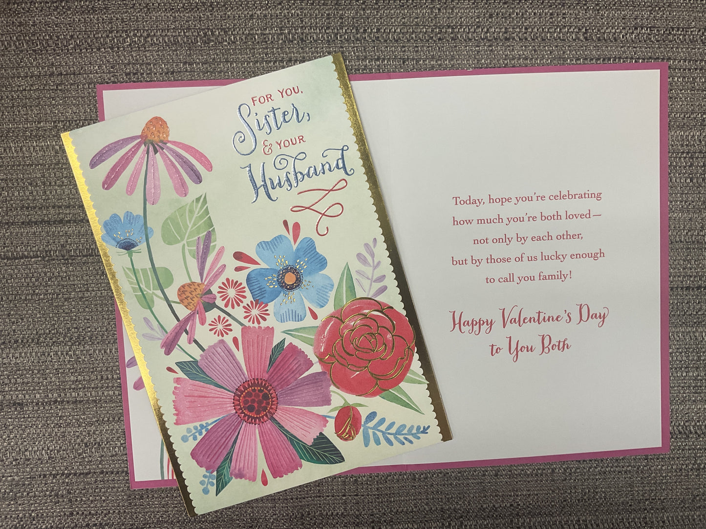 Sister & Husband - Valentine’s Day Card