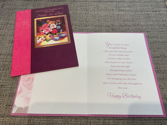 Sister-in-Law Birthday Card