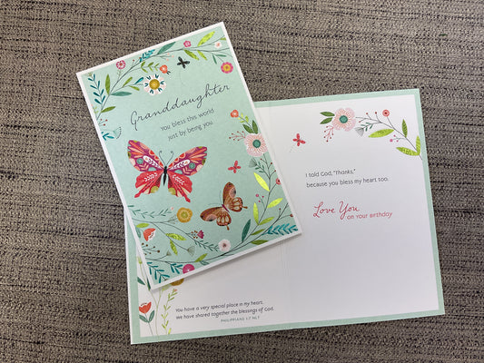 Granddaughter Religious Birthday Card