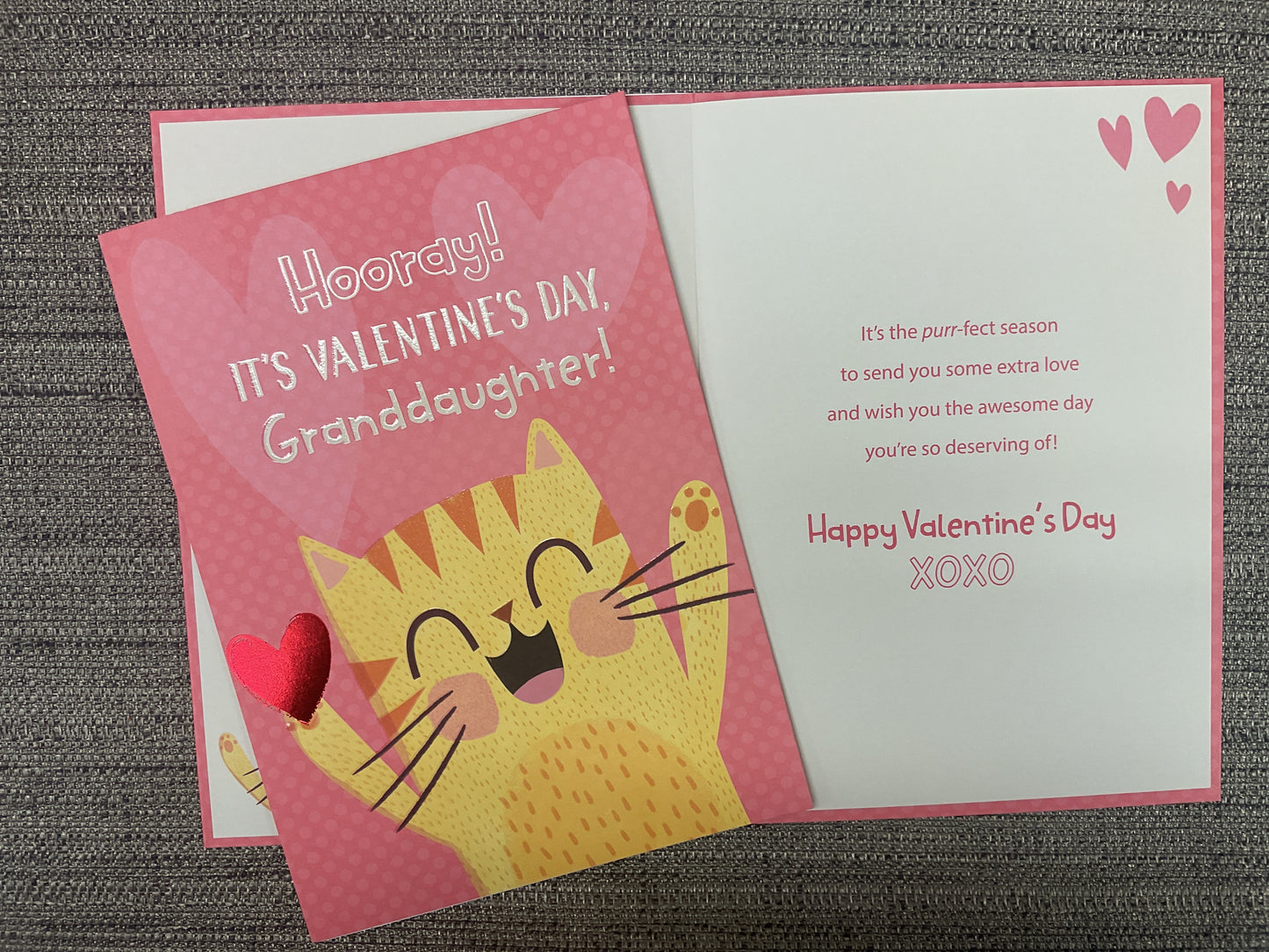Young Granddaughter - Valentine’s Day Card