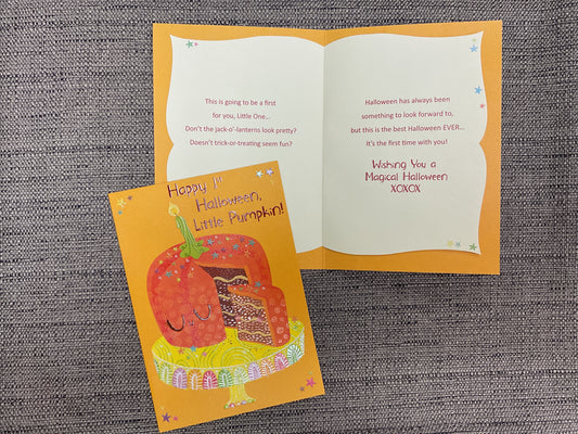 Happy 1st Halloween Little Pumpkin - Halloween Card