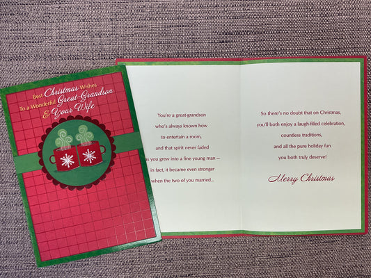 Great-Grandson & Wife Christmas Card
