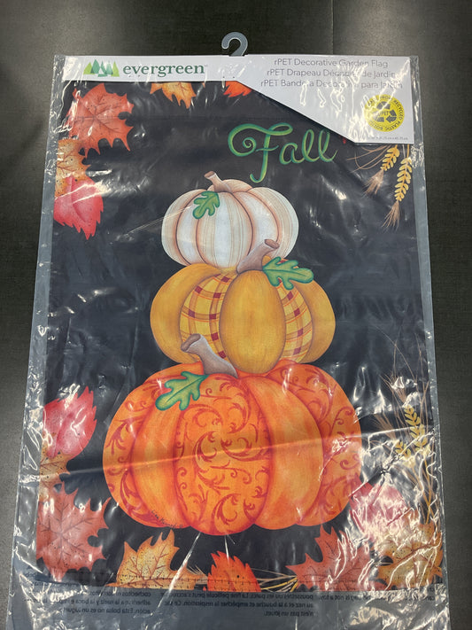 Stacked Fall Pumpkins Garden Flag