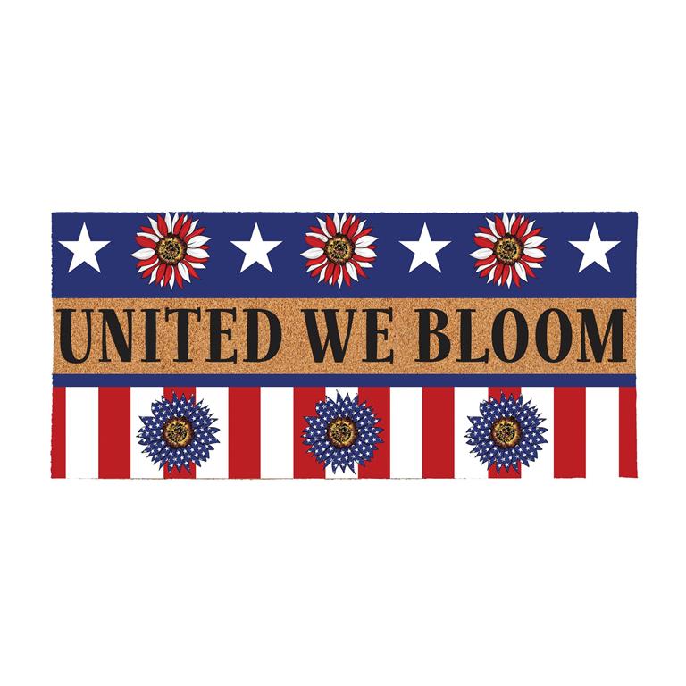 American Classic Patriotic Sunflower, Flocked Coir Sassafras Switch Mat