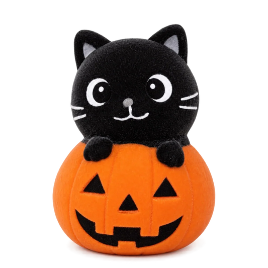 Marshmallow Squeeze Cat Jack-O-Lantern