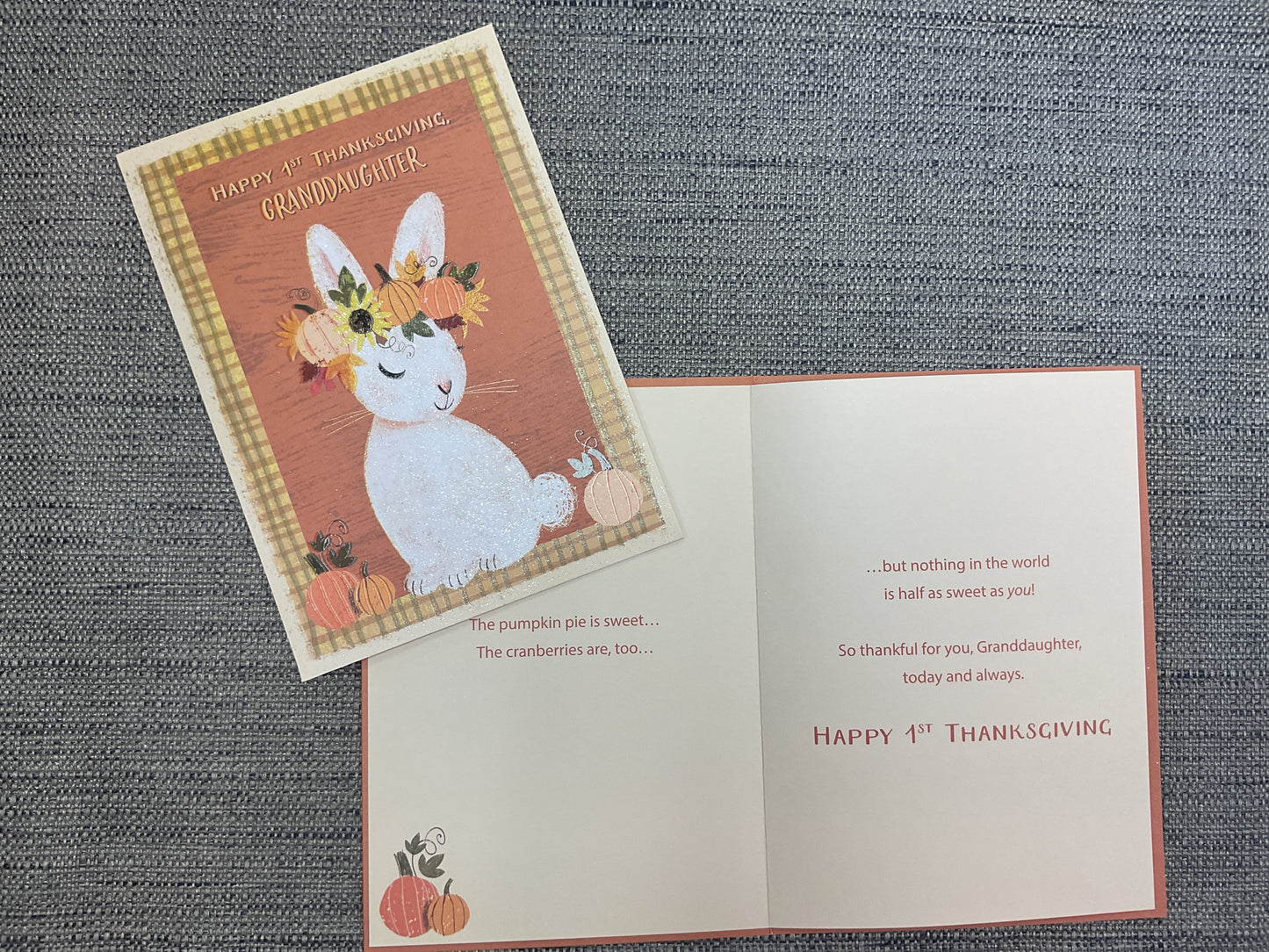 Happy 1st Thanksgiving Granddaughter Card