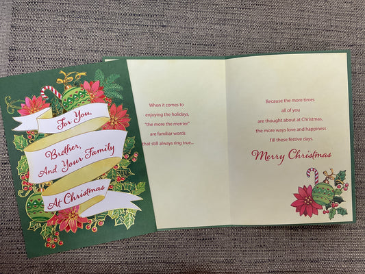 Brother & Family Christmas Card