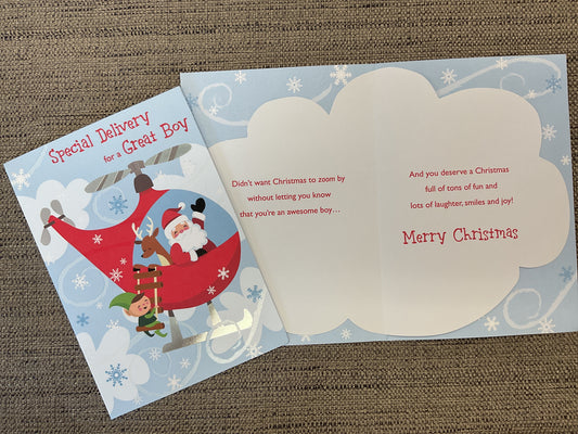 Young Boy Christmas Card