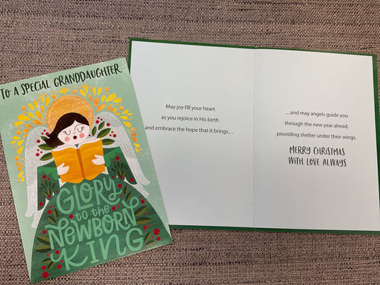 Granddaughter Religious Christmas Card