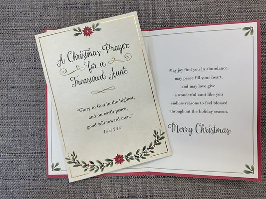 Aunt Religious Christmas Card