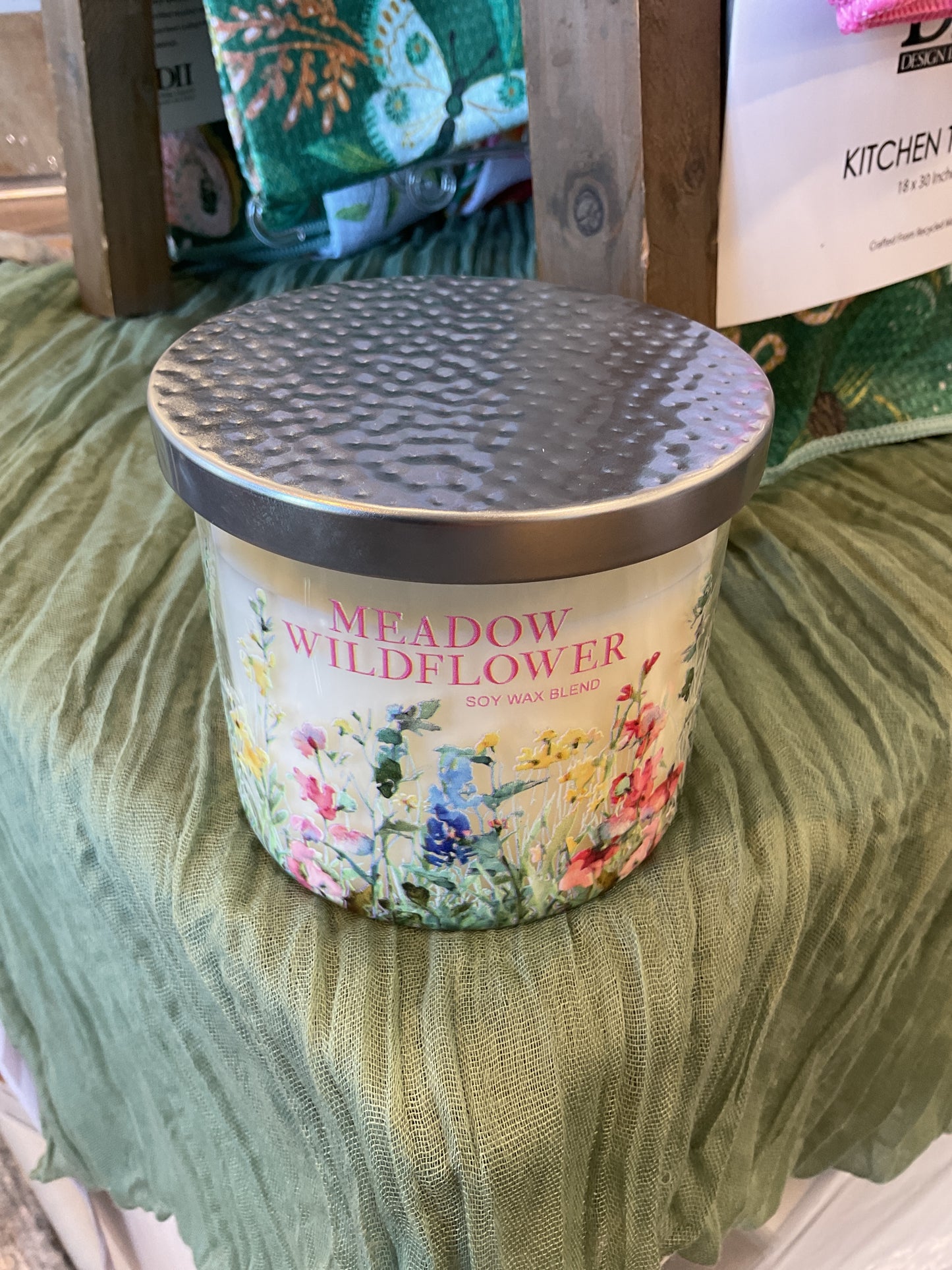 Spring Blossoms Printed Glass Candle Collection