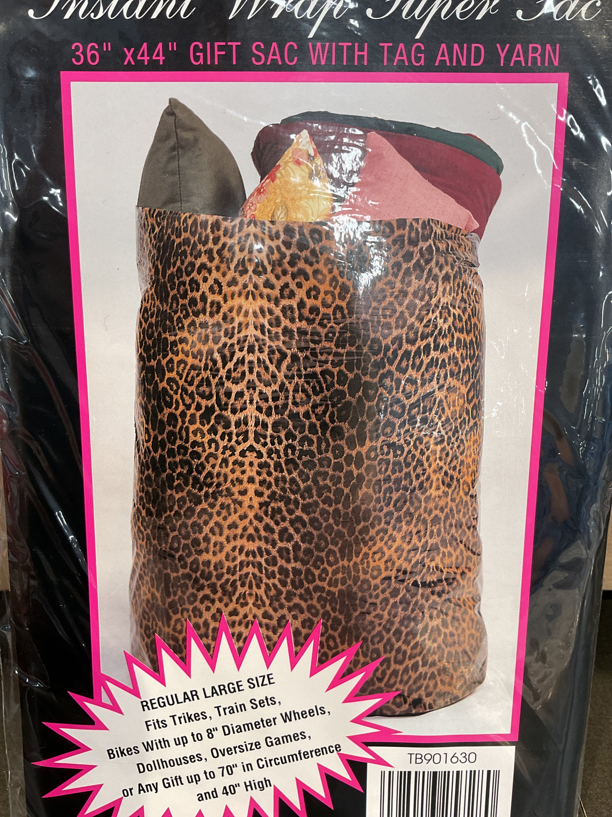 Large Gift Sac with Tag and Yarn, Asst