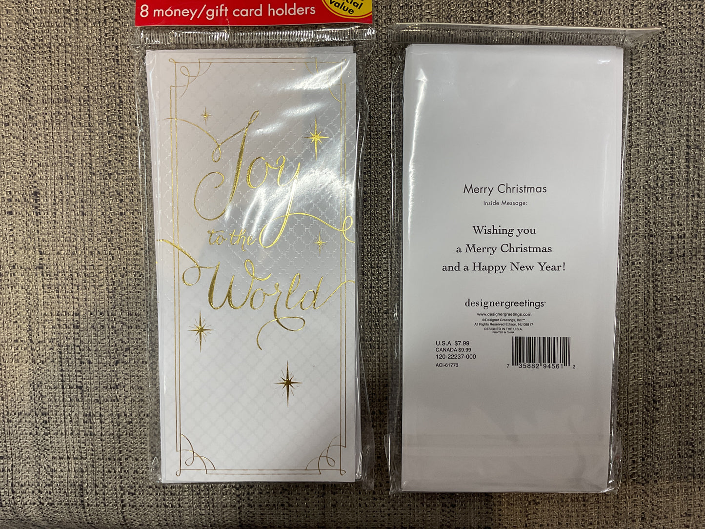 8 Ct Holiday Money/Gift Card Holders