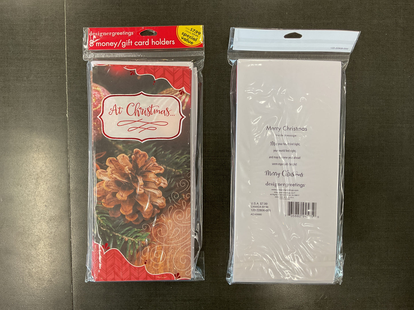 Christmas Money/Gift Card Holders - Pack of 8