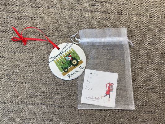 Town Name Christmas Ornaments