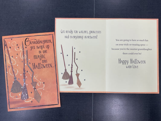 Young Granddaughter Halloween Card