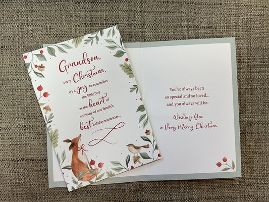 Grandson Christmas Card