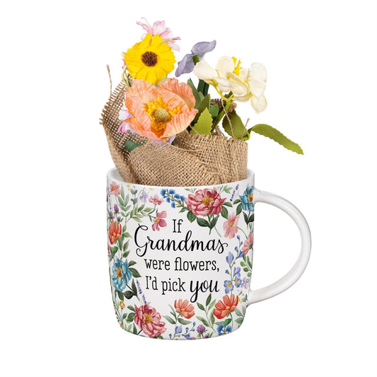 Grandma Drinkware Gift Set Ceramic Cup and Table Decor