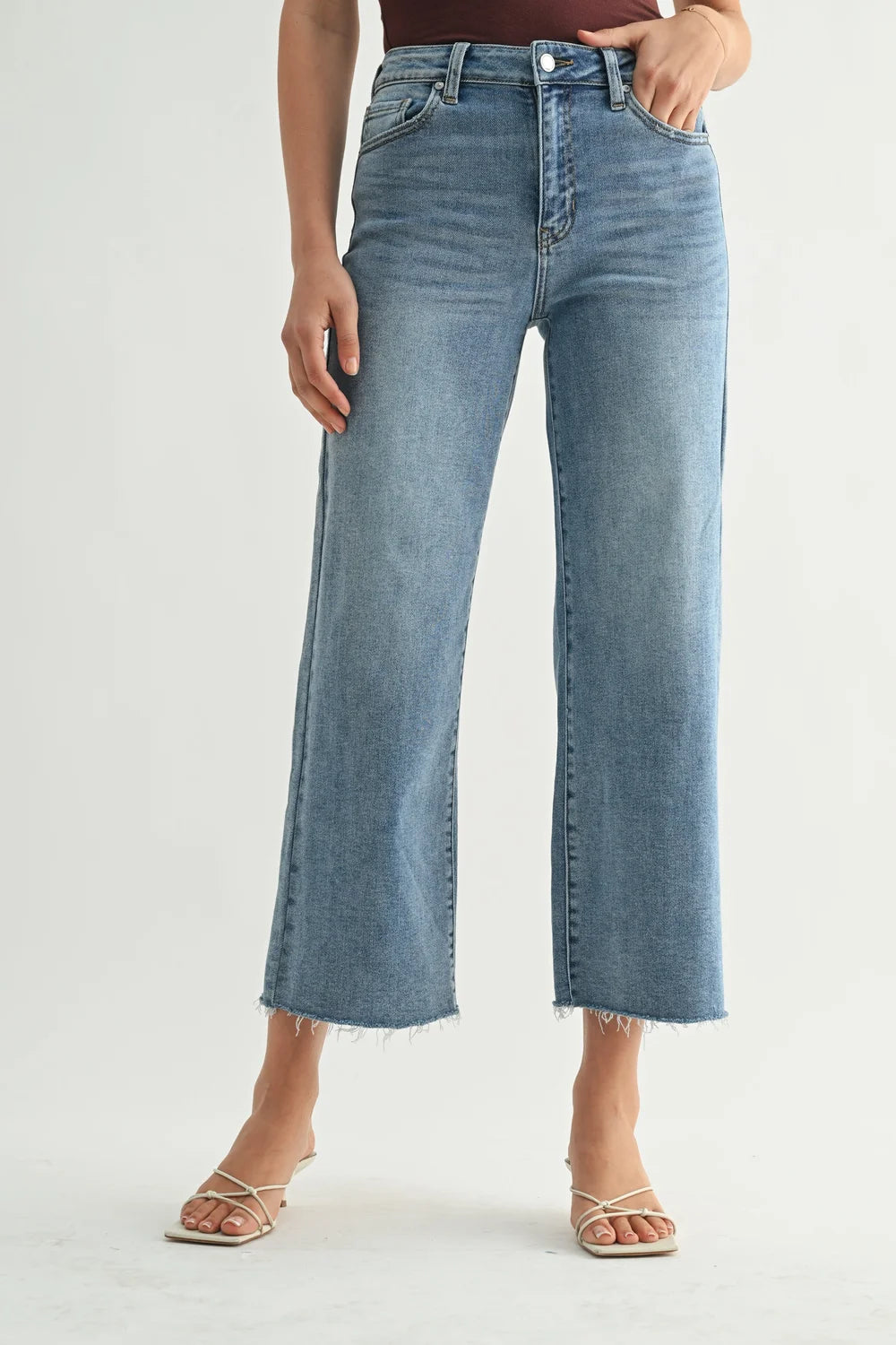 JBD Slim Wide-Leg Crop Jeans