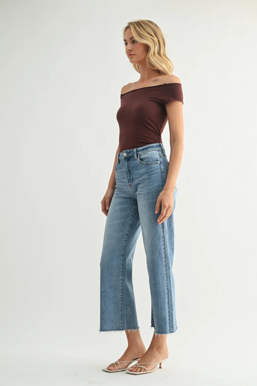 JBD Slim Wide-Leg Crop Jeans