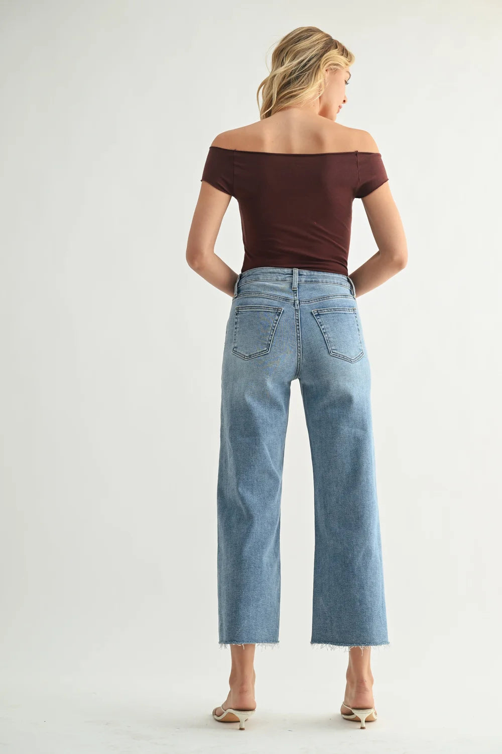 JBD Slim Wide-Leg Crop Jeans