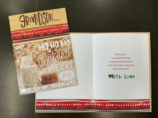 Preteen Grandson Christmas Card