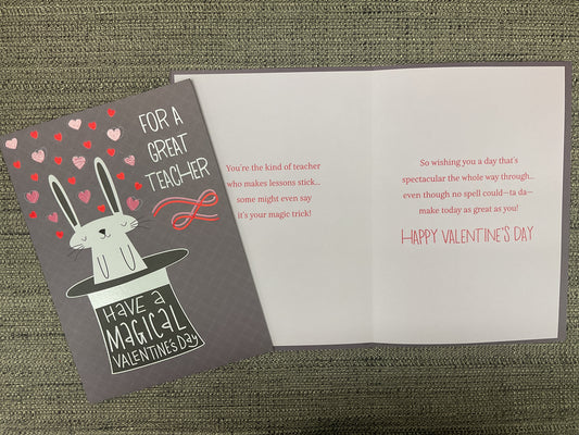 Teacher from Kid - Valentine’s Day Card