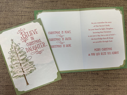 Daughter Religious Christmas Card