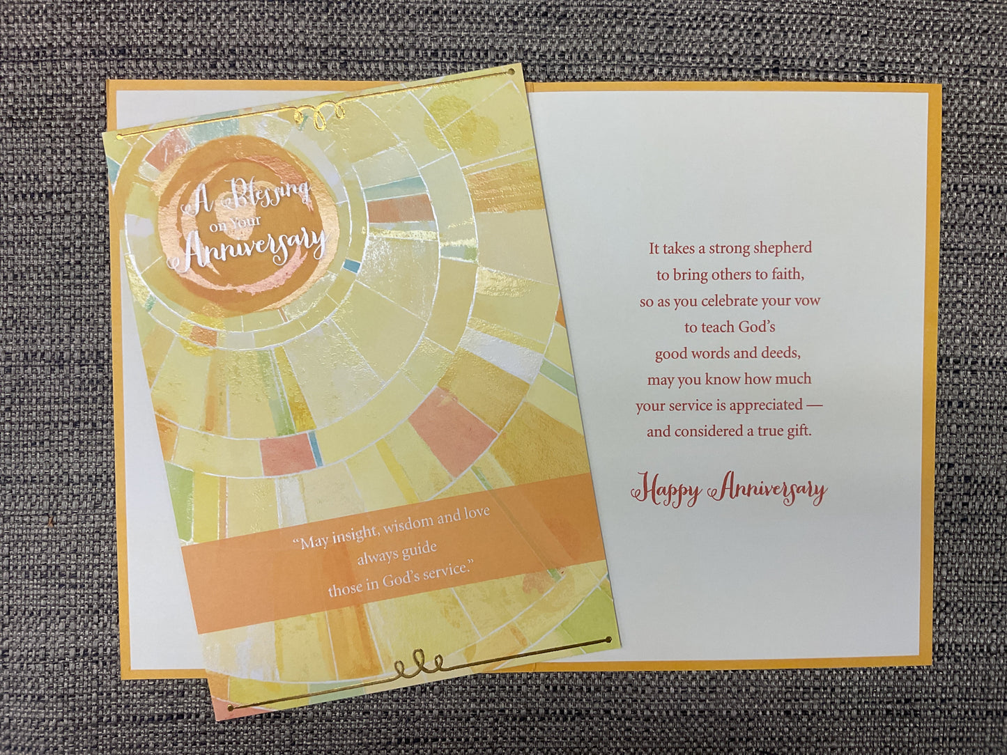 In God’s Service Anniversary Card