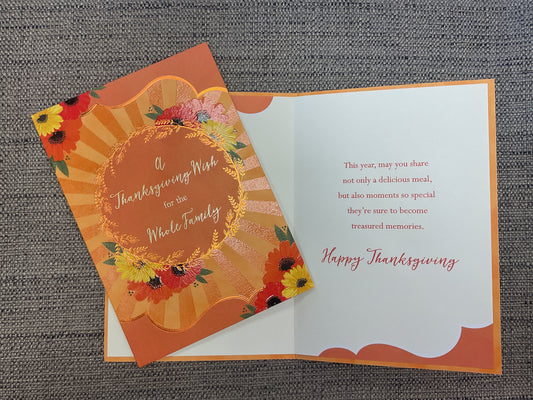 Happy Thanksgiving for Whole Family