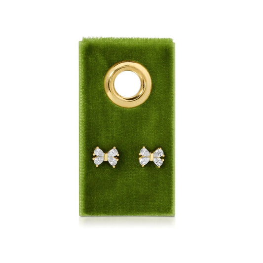 Cubic Zirconia Bow Earrings