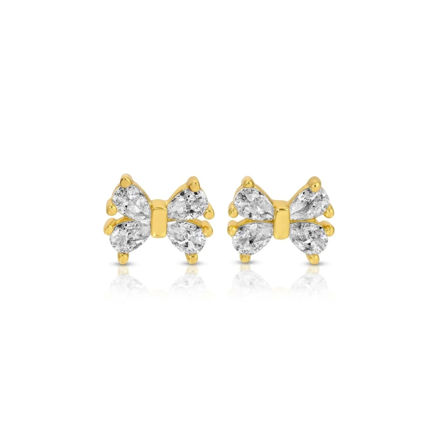 Cubic Zirconia Bow Earrings