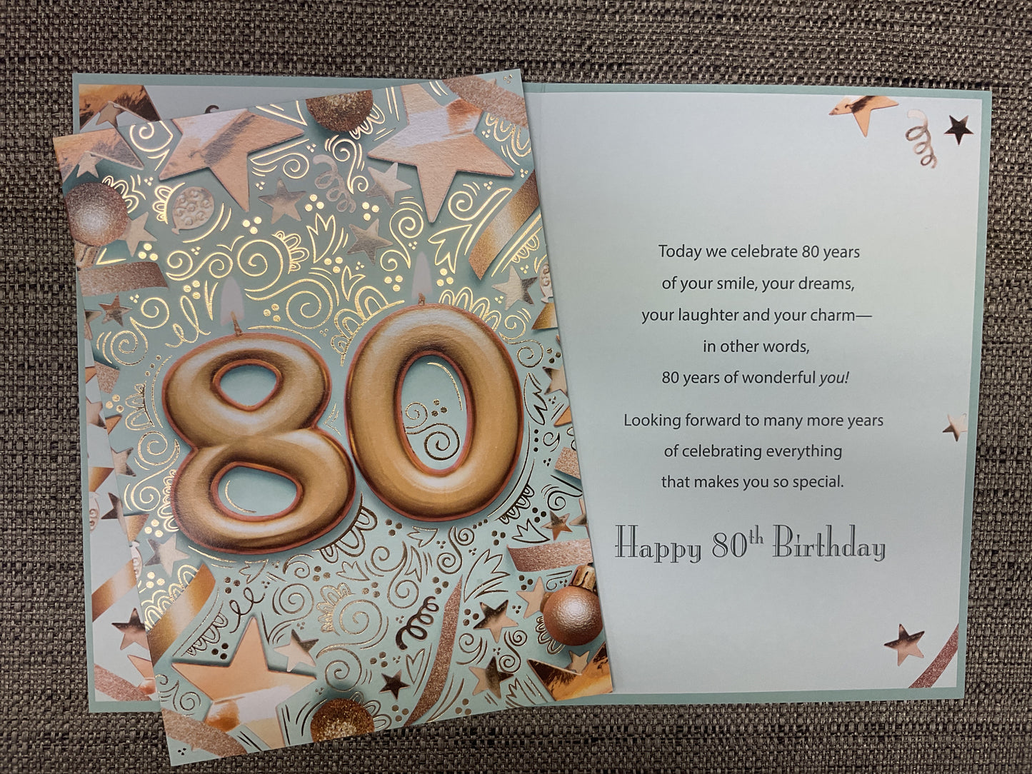 80th Birthday Card