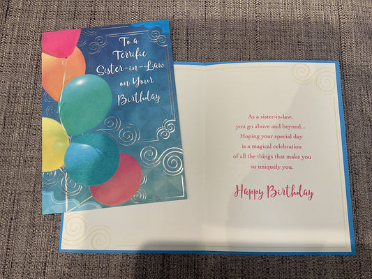 Sister-in-Law Birthday Card