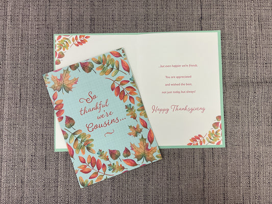 Happy Thanksgiving for Cousin Card