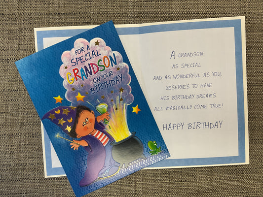 Grandson Juvenile Birthday Card