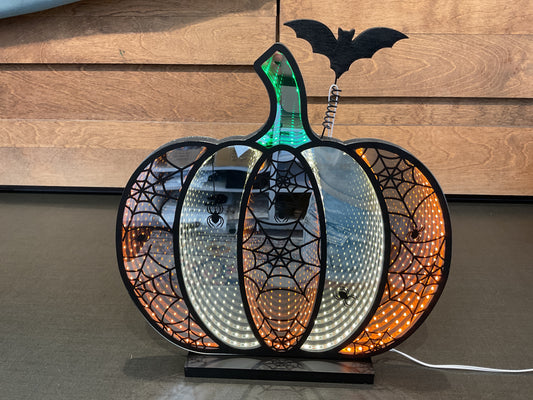Halloween Pumpkin Infinity Mirror Light