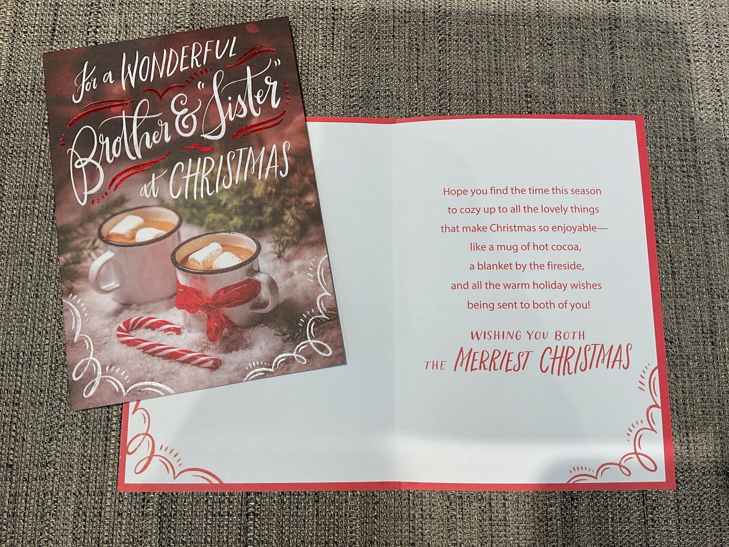 Brother & “Sister” Christmas Card