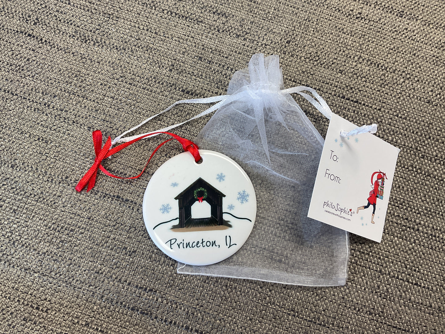 Town Name Christmas Ornaments