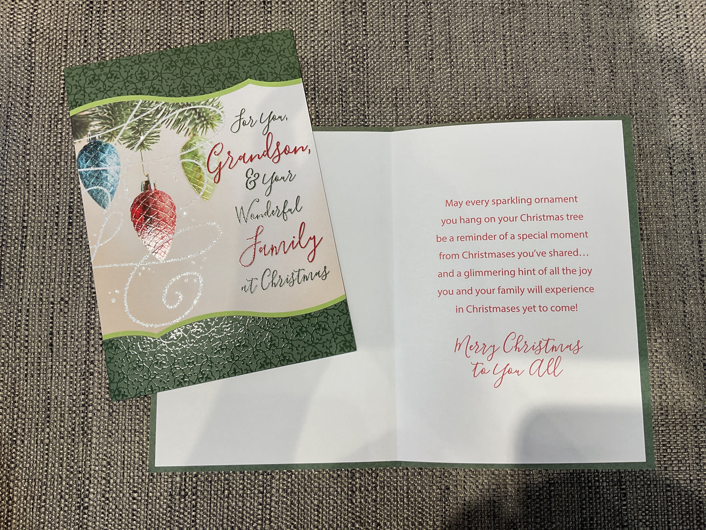 Grandson + Family Christmas Card