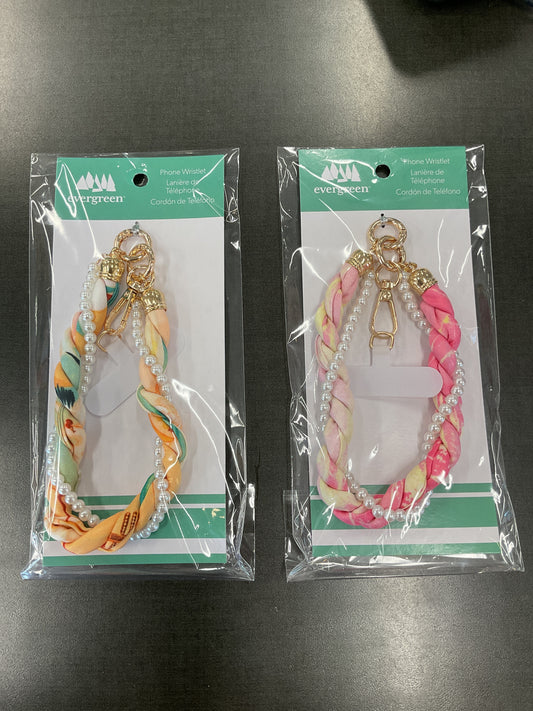 Boots and Bows Phone Wristelet with Braided Pearls