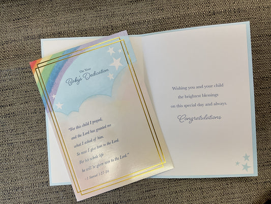 Baby Dedication Card